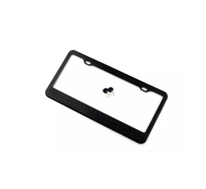 Car license plate frame cover cap rear trunk matte black for Chrysler
