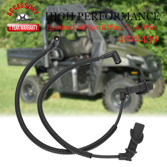 Suitable for Polaris RZR HD XP Sportsman 800/700 2X ignition coil, spark plug cap, and wires.