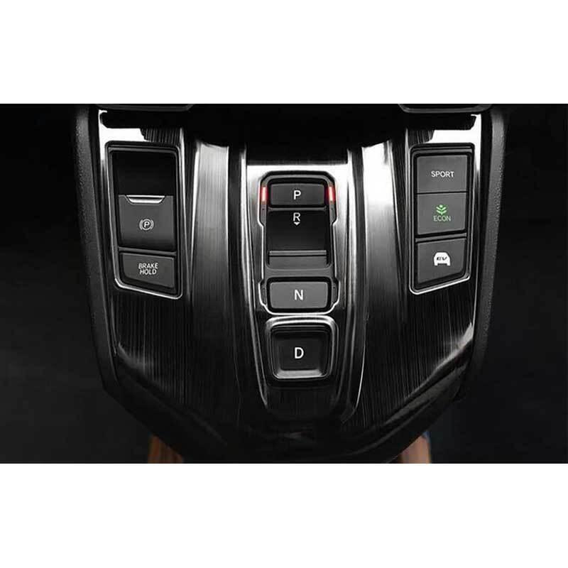 Black Steel Middle Console Gear Shift Panel Trim Car for Honda CR-V 2017-2022