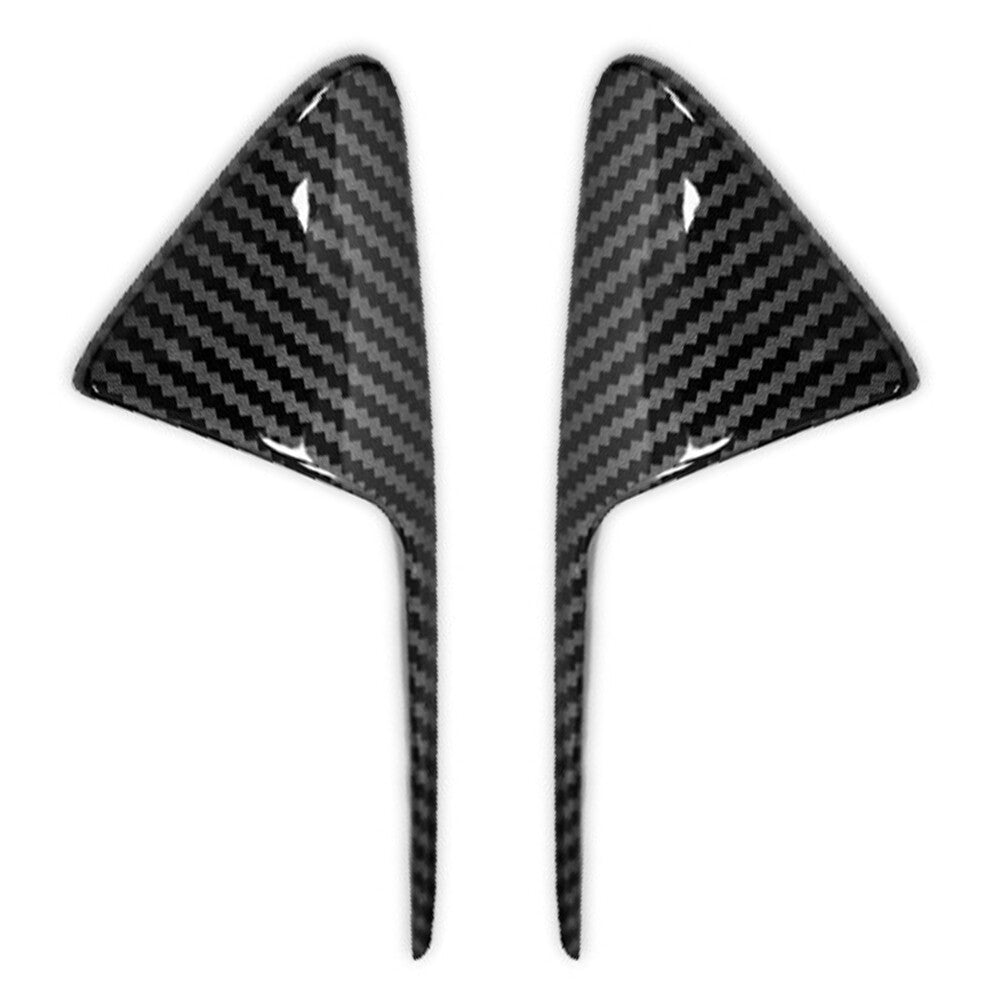 2X Carbon Fiber Style Side Fender Camera Vent Cover Trim For 17-20 for Tesla Model 3