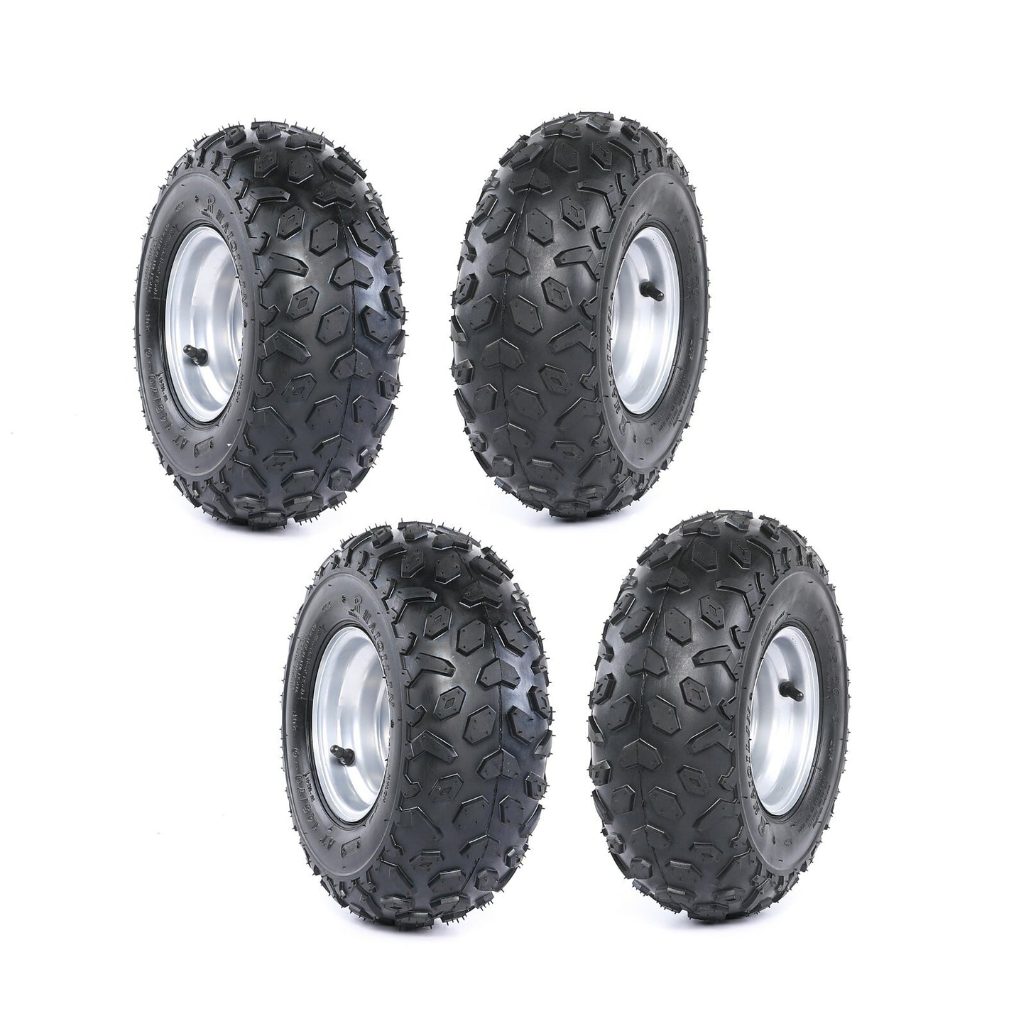4-pack of 6-inch 3-stud wheels, 145/70-6 tires and rims, all-terrain vehicle, four-wheel go-kart, Taodao 110cc 125