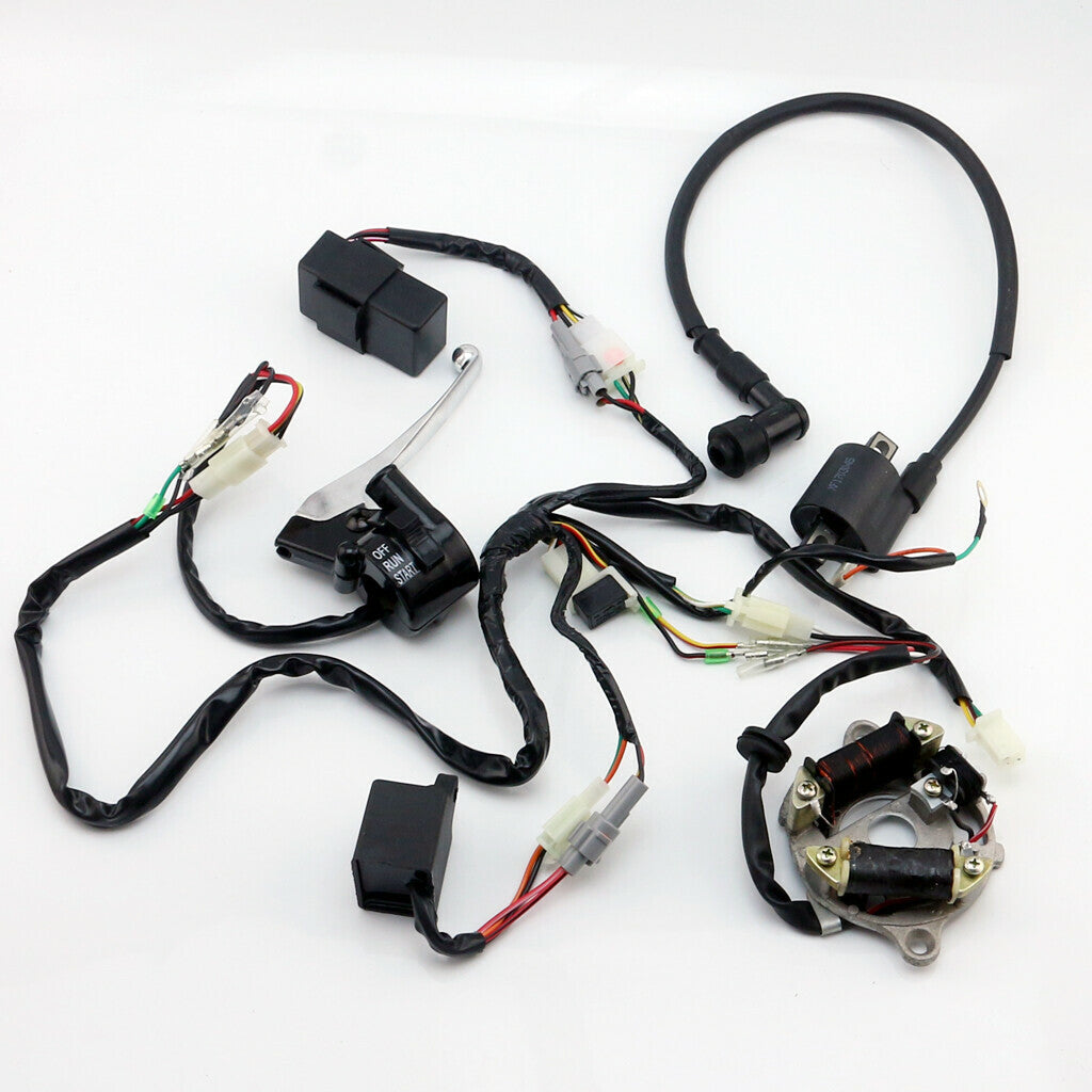 Wiring Harness Magneto Stator Ignition Switch CDI lever for Yamaha PW50 pit Bike