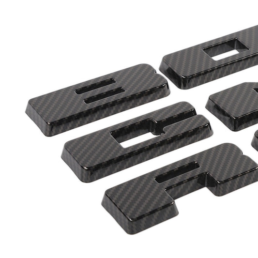 Carbon Fiber Grille Emblem Letter Overlay Decal Cover Trim for Ford Bronco 2021+