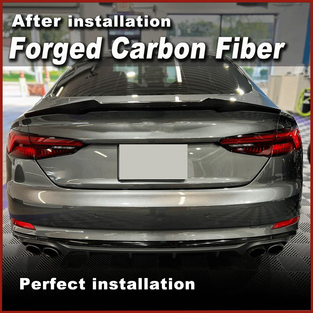 for Audi A5 Sline S5 4-Door 2017-2020 Forged Carbon Rear Spoiler Trunk Wing Lip