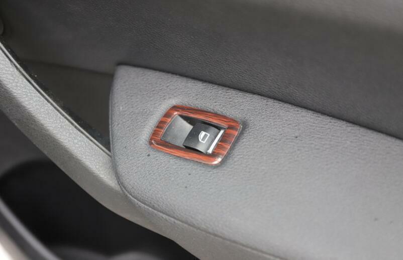 for BMW X3 F25 2014-2017 Red Wood Grain Window Lock Lift Switch Panel Trim Frame