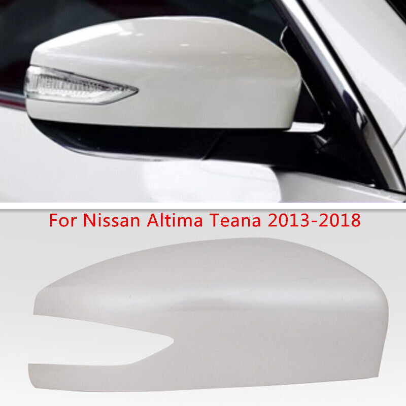 White RH Rearview Mirror Shell Cover Cap Fit for Nissan Altima Teana 2013-2018