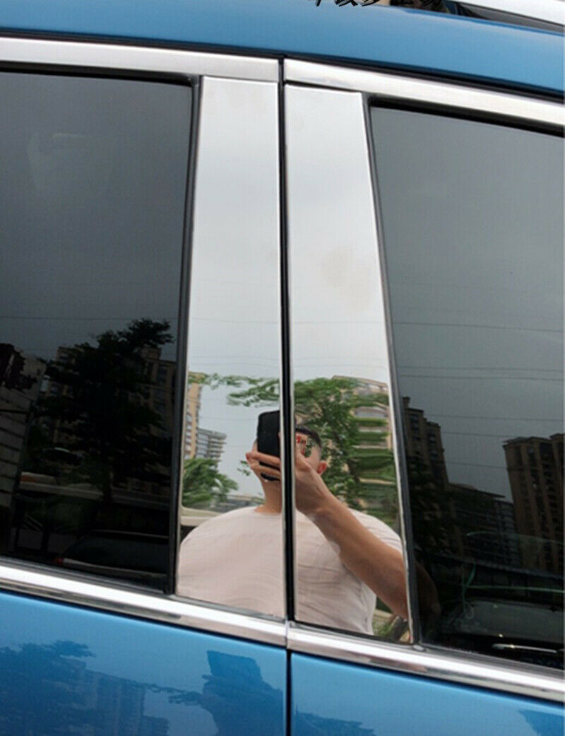 Chrome Pillar Trim for Cadillac SRX 2010-2016 6PCS Side Door Cover Mirrored Post