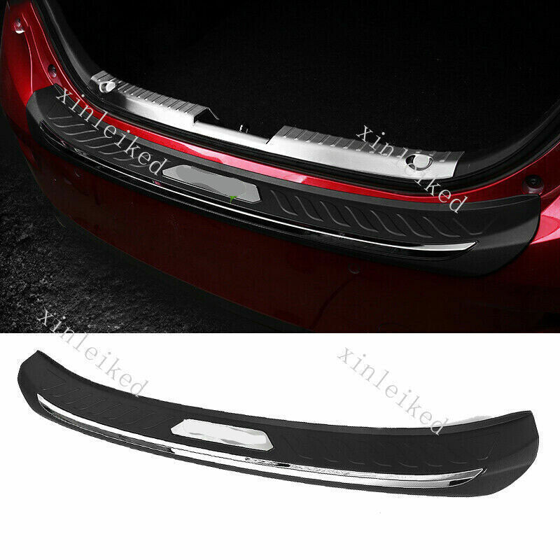for Mazda 3 Axela sedan 2017-18 Black ABS Rear Bumper Pedal Trunk Sill Plate 1x