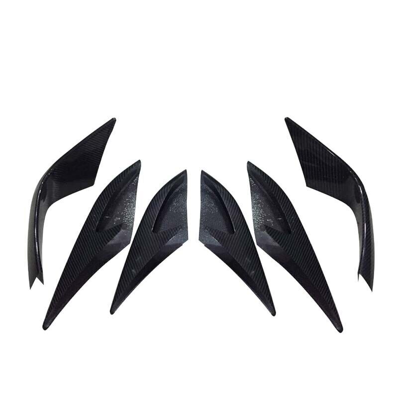 6-Piece Carbon Fiber DRL Front Grille Fender Cover Trim for Porsche Macan 15-20