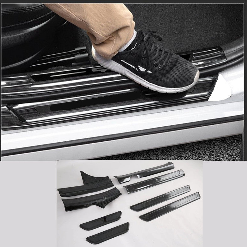 8pcs Black steel Door Sill Scuff Plate Guard Protector Trim for Kia K5 2021-2023