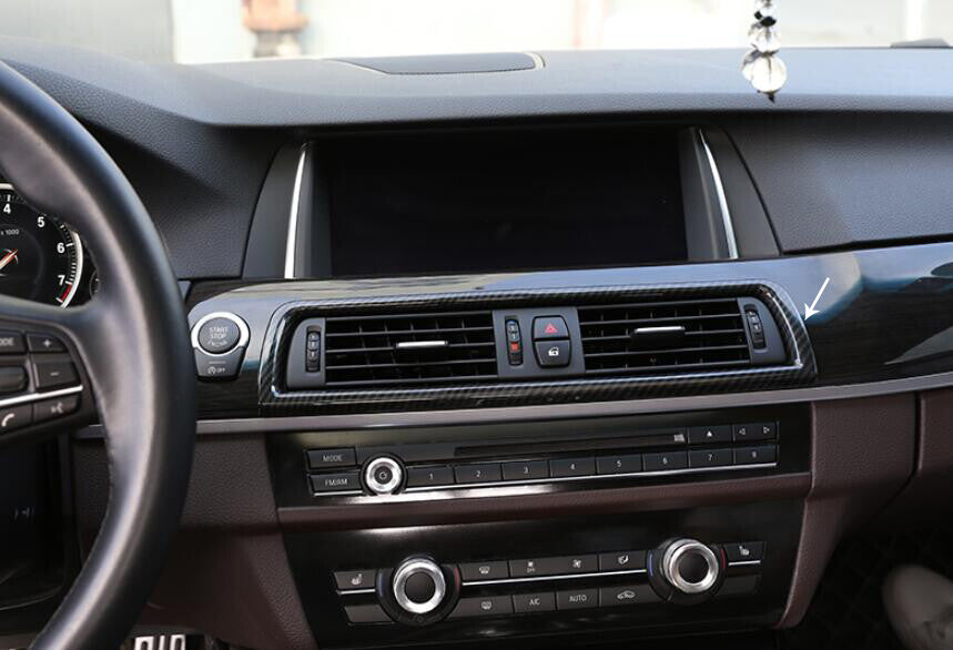 ABS Carbon Fiber Middle Console Air Outlet Vent Trim for BMW 5 Series 2011-2017