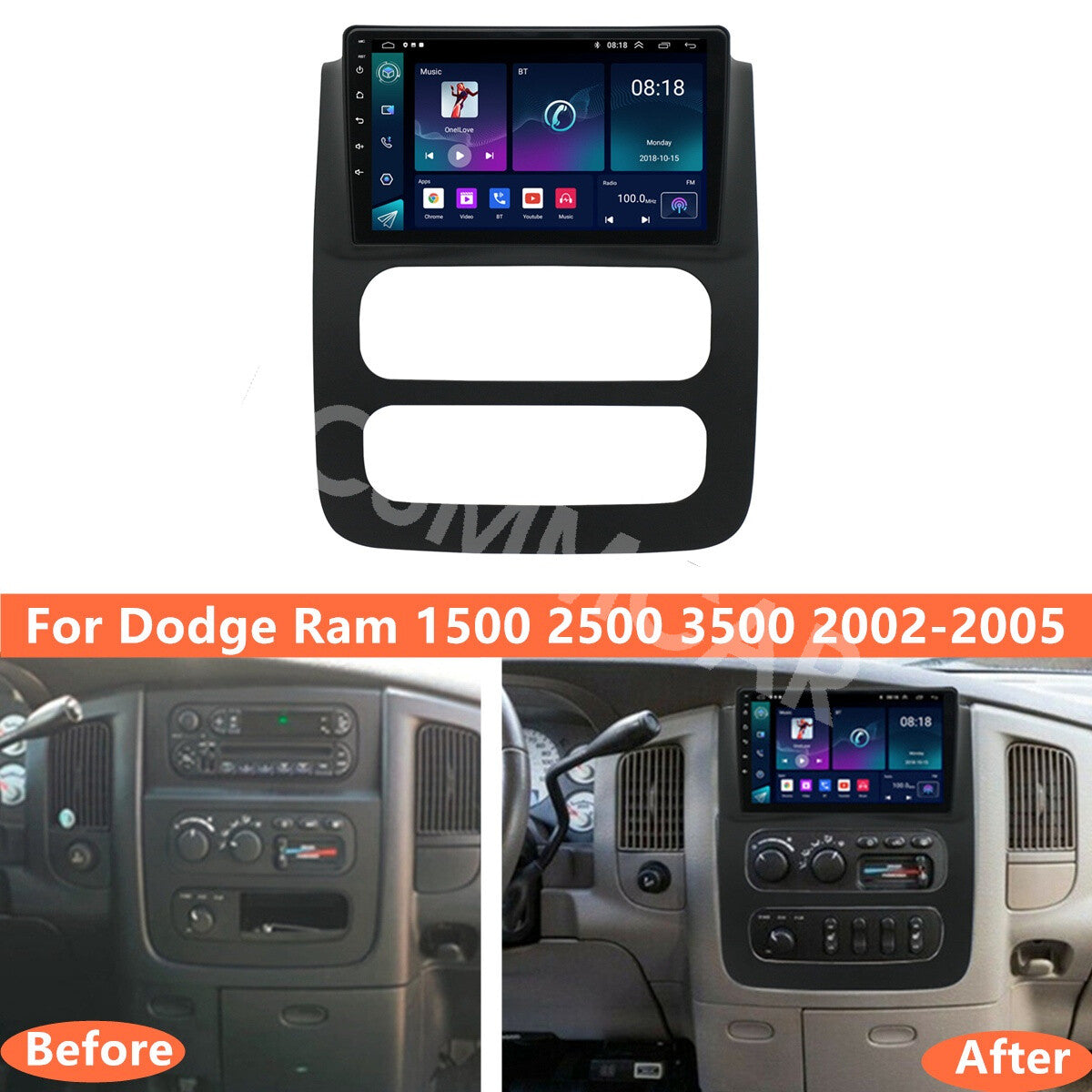 9 Fit For 2002-2005 for Dodge for Ram 1500 2500 3500 Car Radio Stereo GPS Wifi 2+32G