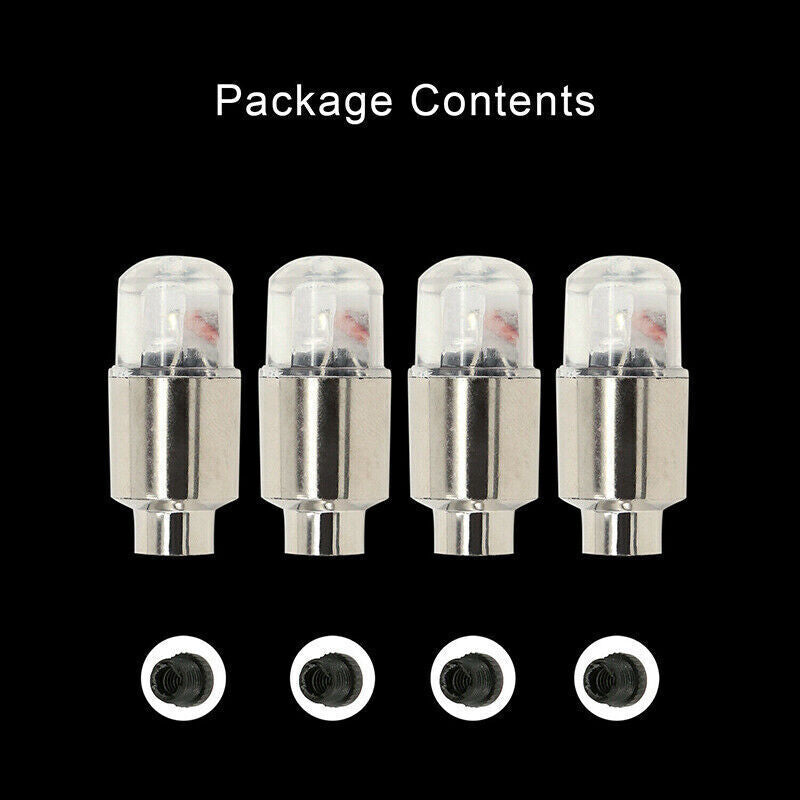 4Pcs Bike Car Motorcycle Wheel Valve LED Lights RGB LED Light Decoration