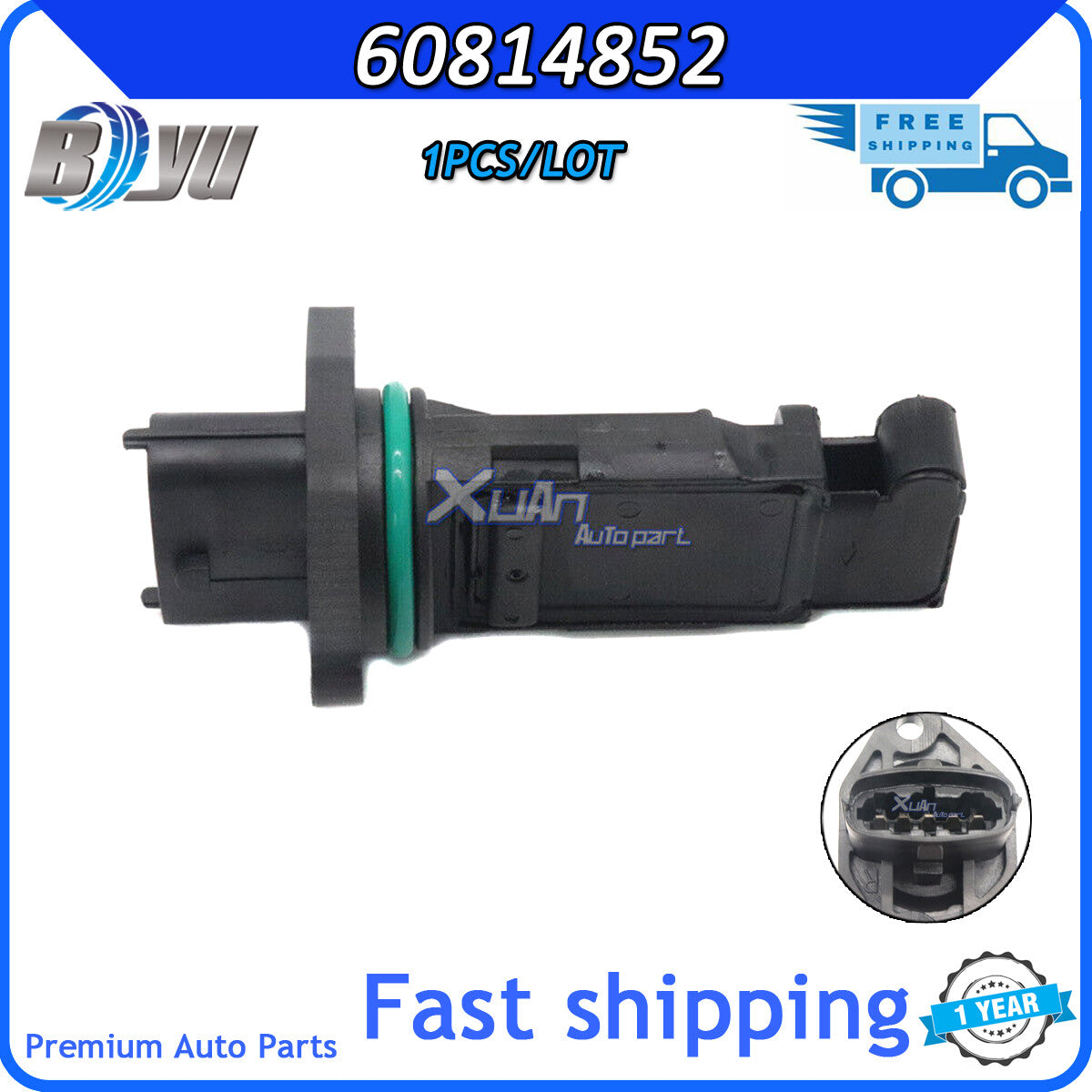 60814852 Suitable for Fiat Marea 1998 - 2007 1-piece replacement air flow sensor for Volkswagen vehicles.