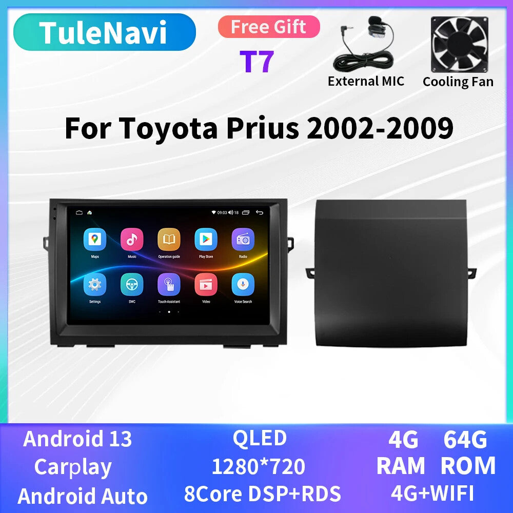 for Toyota Prius 20 2002-2009 Android CarPlay Car Radio GPS Stereo Player Screen