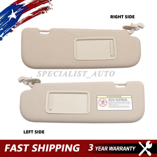 2PCS Beige LEFT RIGHT Sun Visor for Hyundai for Elantra 2012 GL 2.0L 852203X000TX