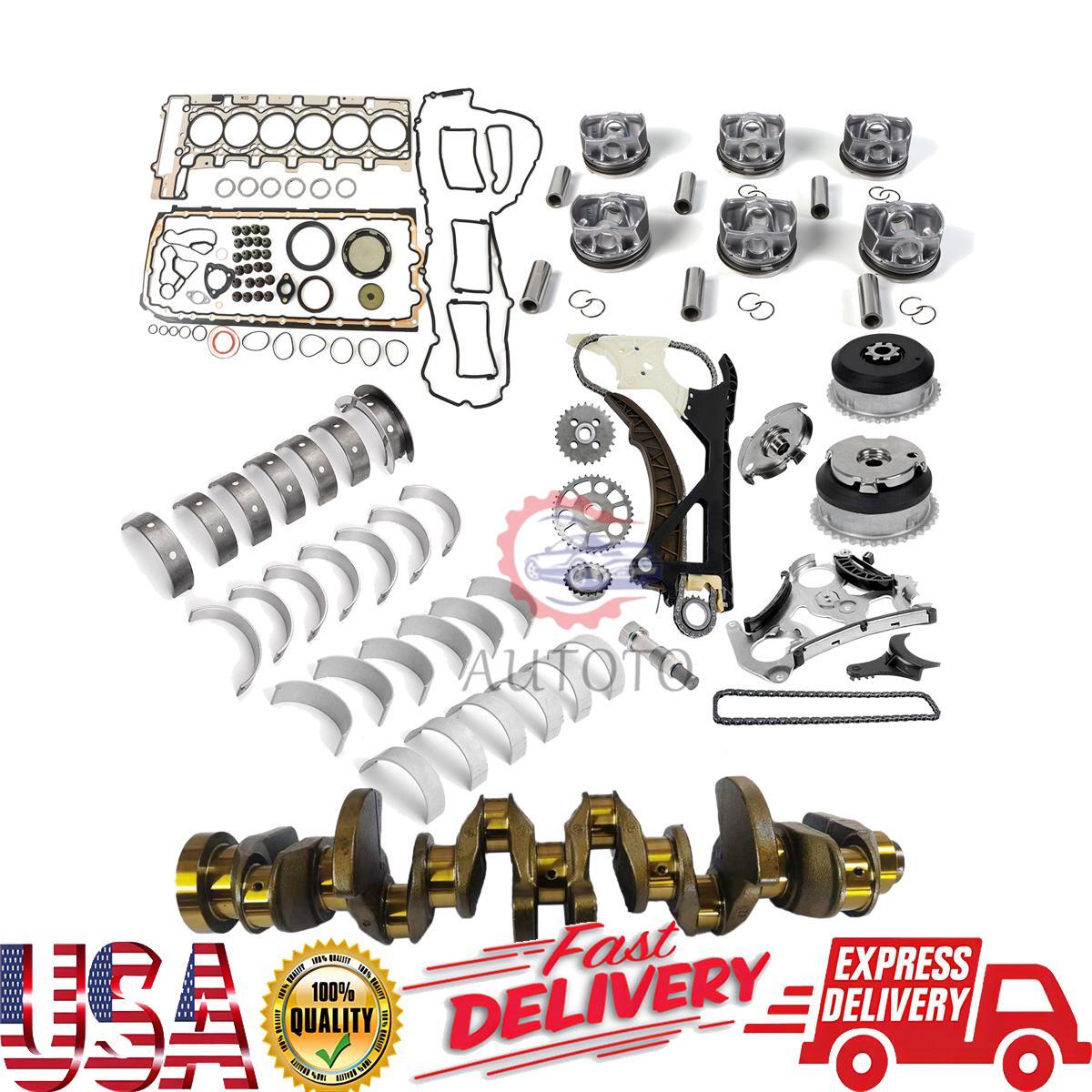N55B30A Engine Overhaul Rebuild Kit Pistons Rings Crankshaft 11217580483 for BMW