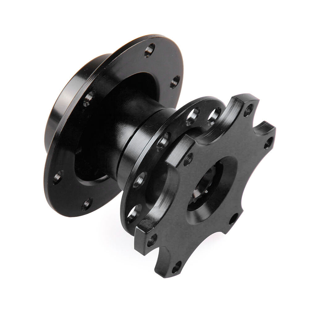 Universal Black Quick Release Adapter Snap Off Steering Wheel Boss Hub Race