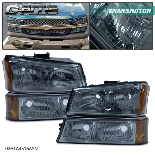Amber-colored smoke light + bumper suitable for 03-07 for Chevrolet 1500 Silverado/Avalanche