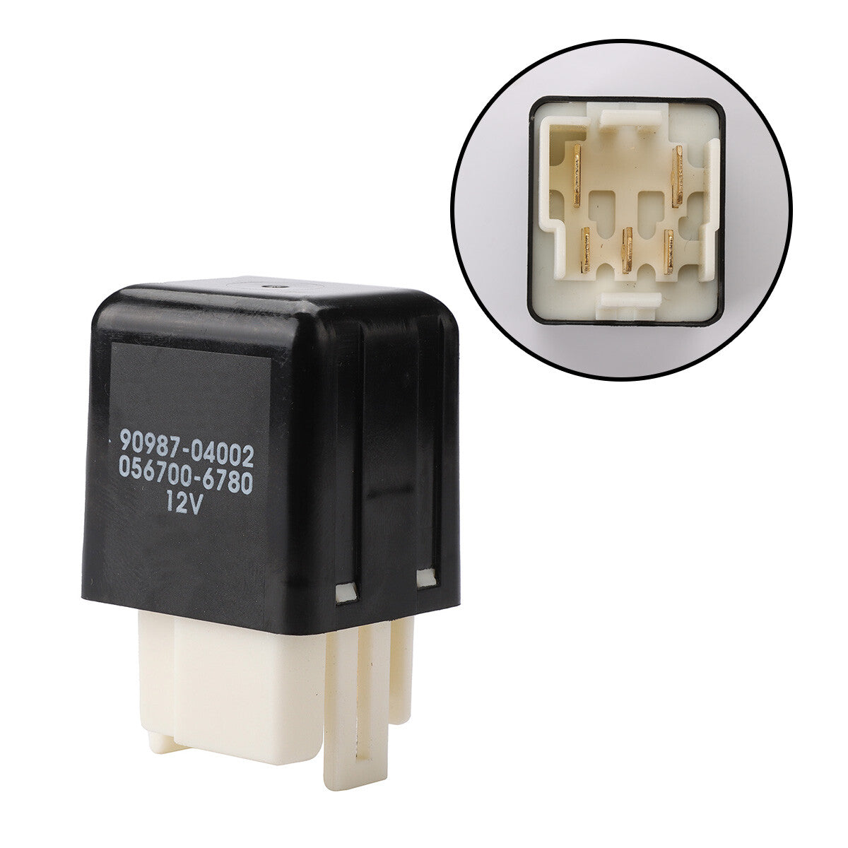 5-piece set 90987-04002 12V 5-pin main blower motor relay 056700-6780 Suitable for Toyota