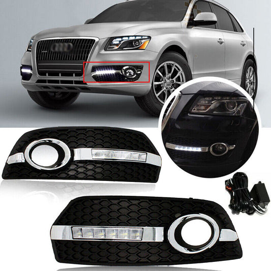 2PCS for Audi Q5 2010-2012 Fog light Daytime Running Light DRL LED Day Light