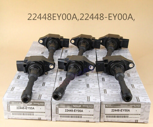 6 Ignition Coils 22448-EY00A for Infiniti FX37 G37 FX50 M37 for Nissan 370Z 3.7L