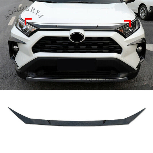 Carbon Fiber Front Grill Grille Engine Hood Protector for TOYOTA RAV4 2019-2023
