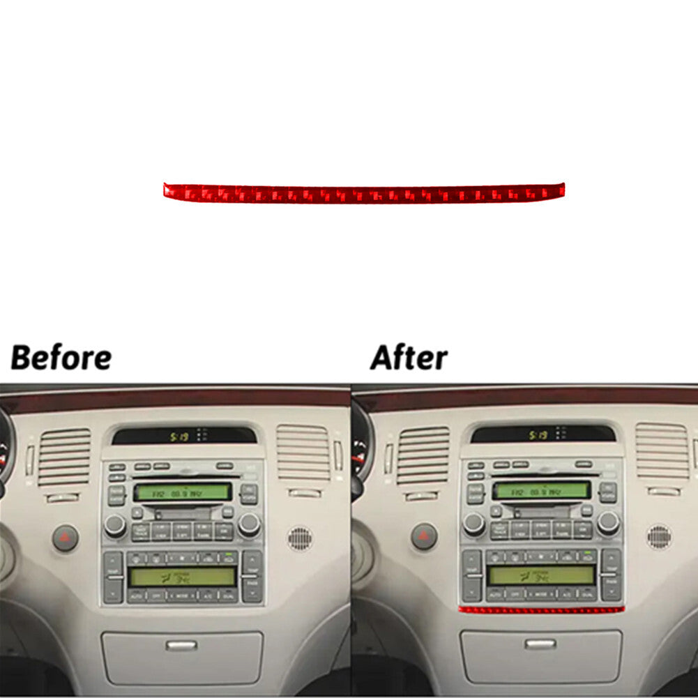 Red Carbon Fiber Below Climate Control Panel Trim for Hyundai Azera 2006-2011