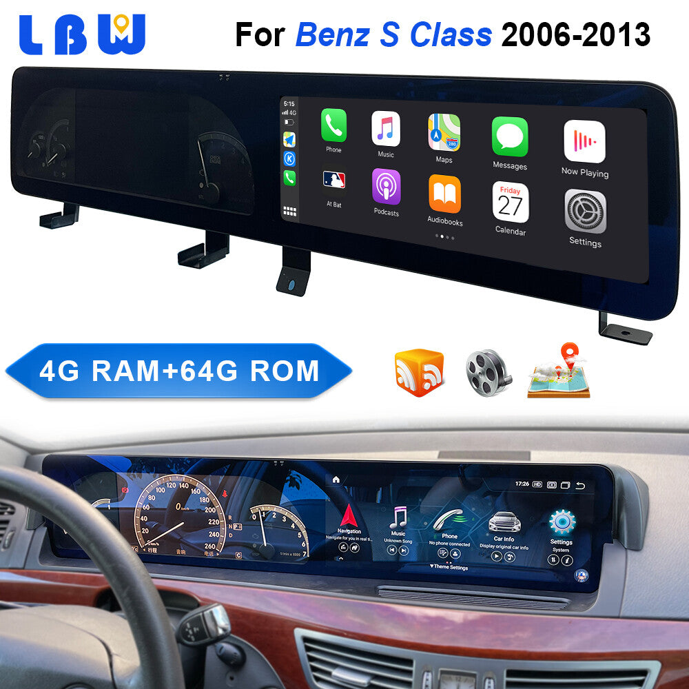 Android Car GPS Touch Screen Carplay for Mercedes-Benz S Class W221 2006-2013