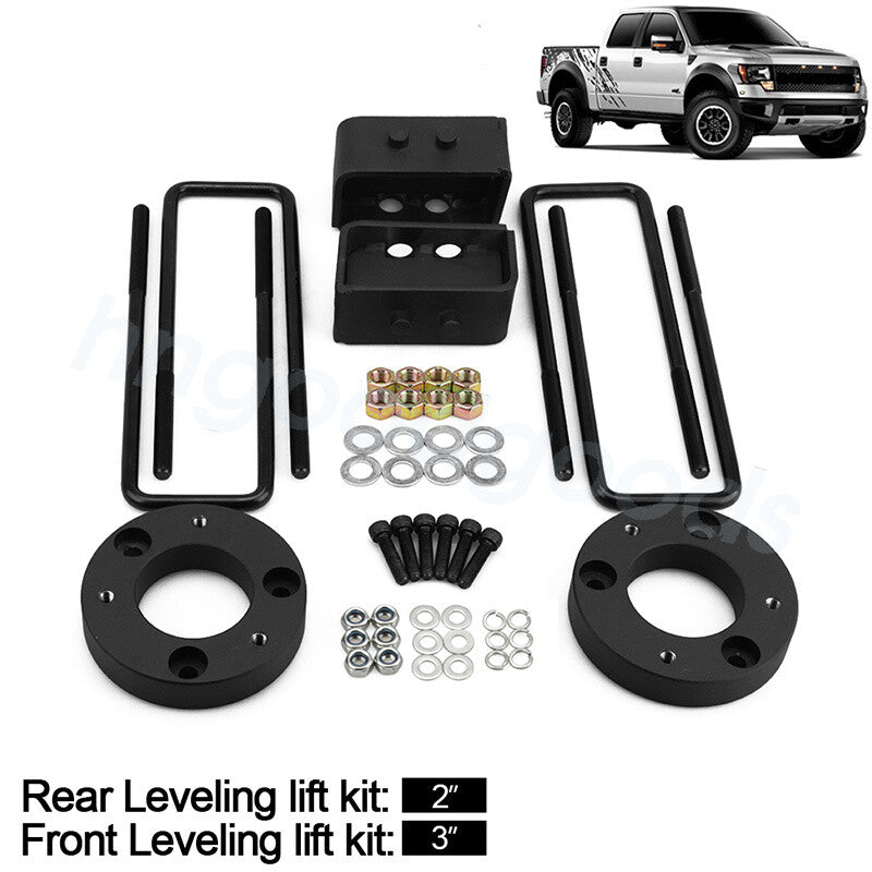 3-inch front and 2-inch rear leveling lift kit for 2004-2020 for Ford F150 2WD 4WD