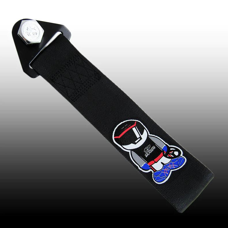 Car tow hook, front cover boot, rear trunk, bumper, tow hook, black Mugen, suitable for Nissan .