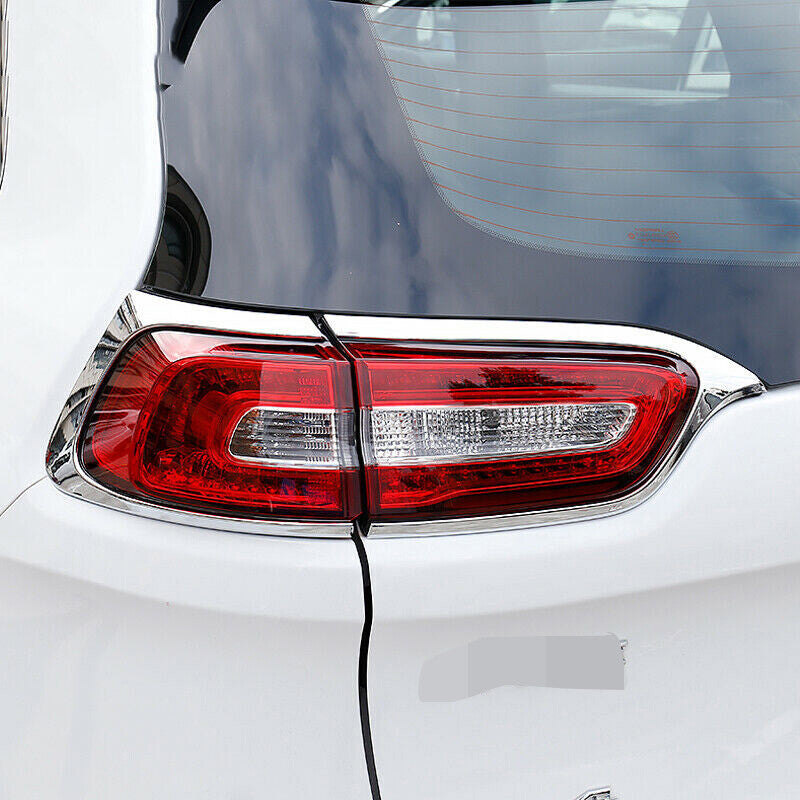 4P for Jeep Cherokee 2014-2021 Chrome Rear Lamp Tail Light Lamp Frame Cover Trim