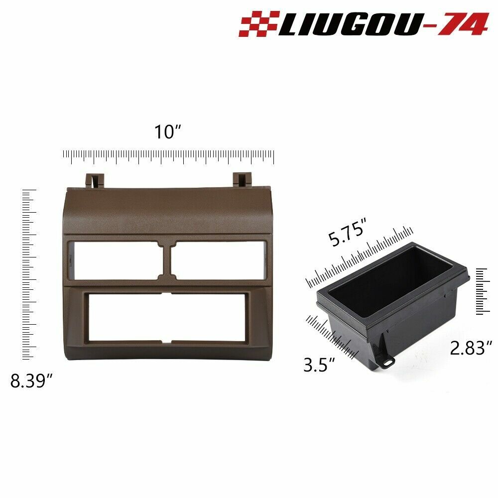 Radio Single Din Dash Kit Pocket Border Brown Fits 1988-1994 for Chevrolet for GMC Truck U