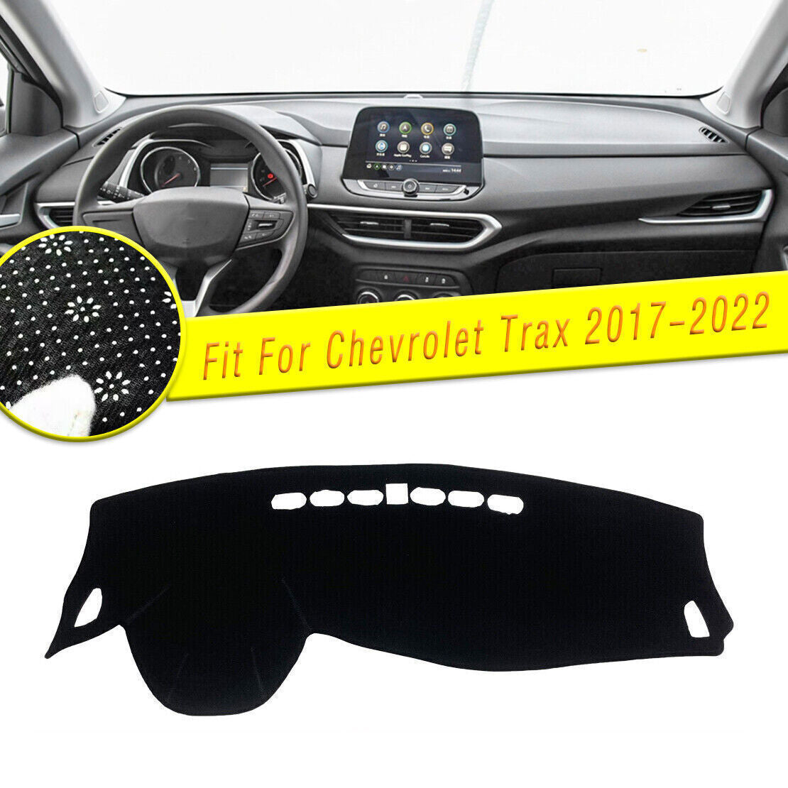 1X Inner Dashboard Dash Mat Non-slip DashMat Sun Shade for Chevrolet Trax 17-22