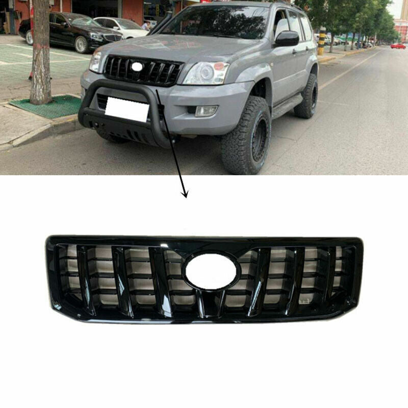 for TOYOTA PRADO FJ/LC120 2003-2009 Black ABS Front Hood Bumper Grille Replace