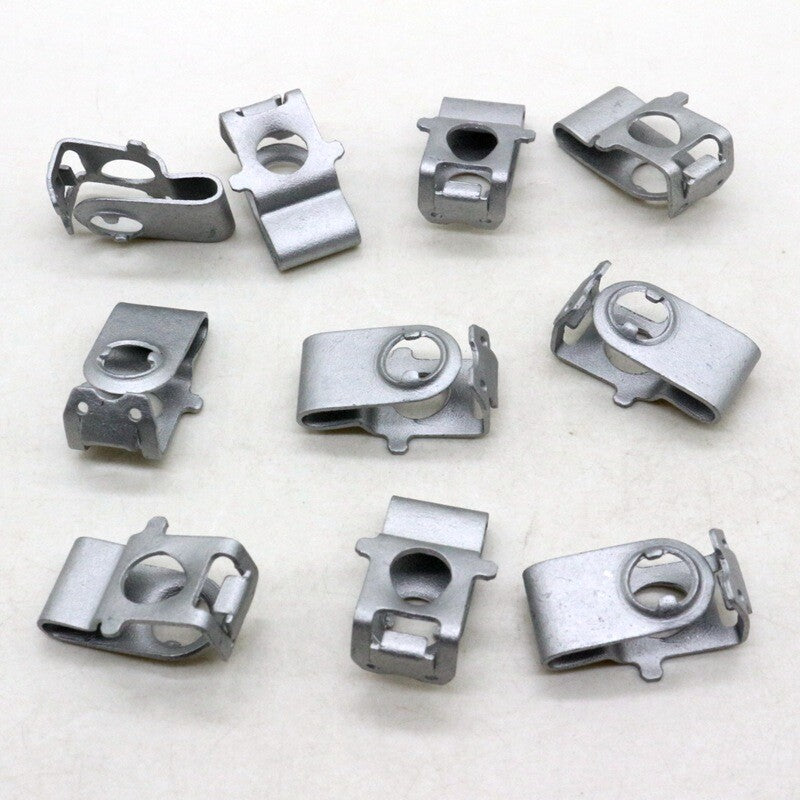 10-piece Subframe Body Clip 8mm Hole U-Clip Holder for Self-Tapping Screws Suitable for Audi