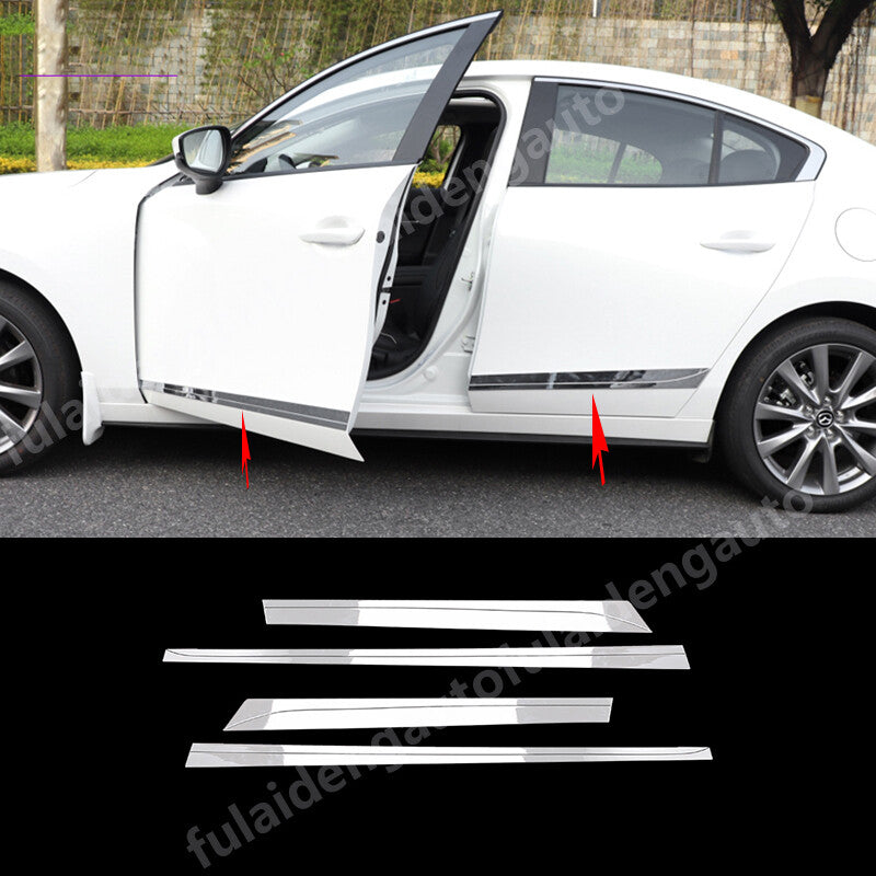 for Mazda 3 Axela 2019-2024 ABS Chrome Body Side Door Molding Cover Trim Decor