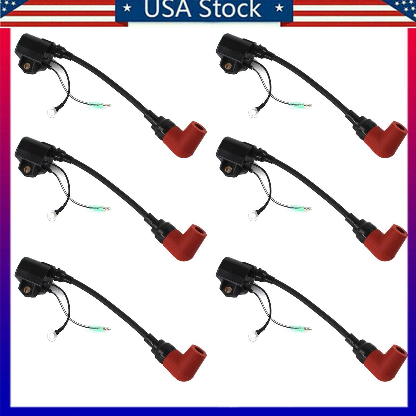 6Pcs Heavy Duty Ignition Coil for Yamaha 100HP 115HP 130HP 140HP 150HP 175HP