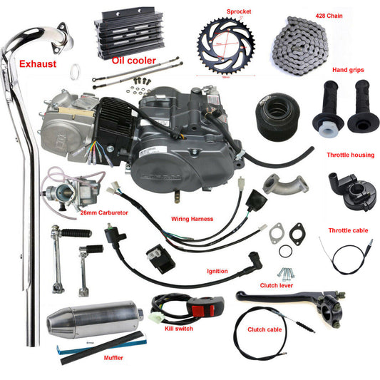 for Lifan 140cc 4-stroke engine motor kit for Pit bicycles CT70, CT90, CRF50, ATC110, Taodao