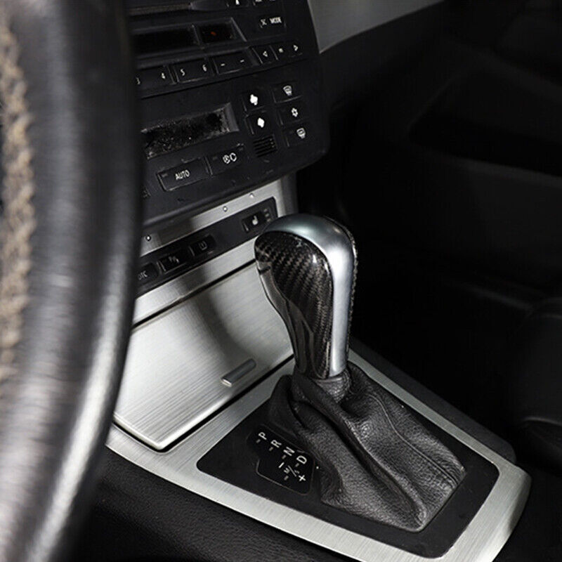 Real Carbon Fiber Gear Shift Knob Head Cover Trim Fit for BMW X3 X5 E60 E83 E90