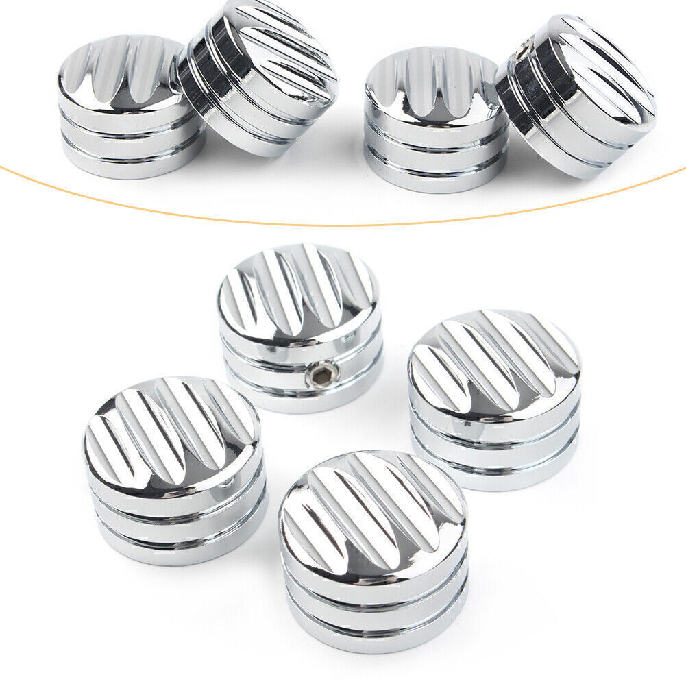 4X Chrome Head Bolt Nut Cover Cap Fit for Harley Twin Cam 1999-Later Evo 1985-1999