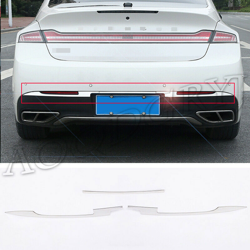3P for Lincoln MKZ 2017-2020 Chrome Rear Bumper Guard Cover Strip Protector Trim