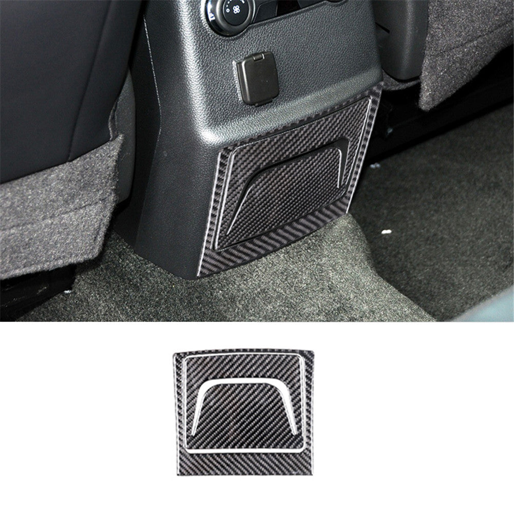 5Pcs Carbon Fiber Rear Central Console Trim Panel for Ford Explorer 2011-2014