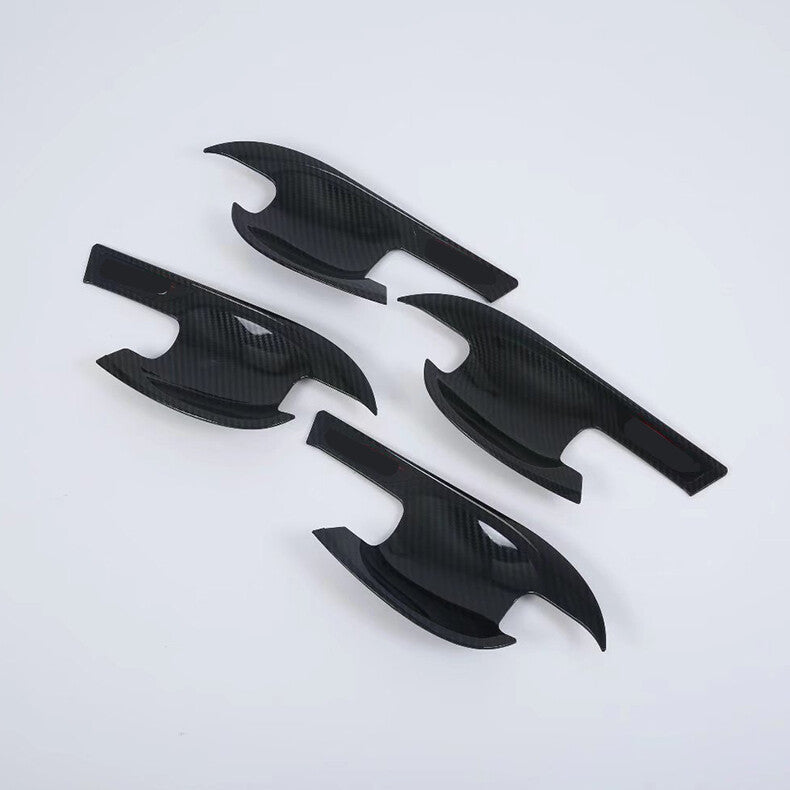 for Hyundai Kona 2018-2022 Carbon Fiber Car Side Door Bowl Molding Cover Trim 4x