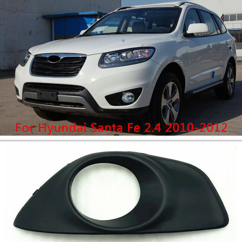 Black LH Front Bumper Fog Lamp Cover Bezel for Hyundai Santa Fe 2.4 2010-2012