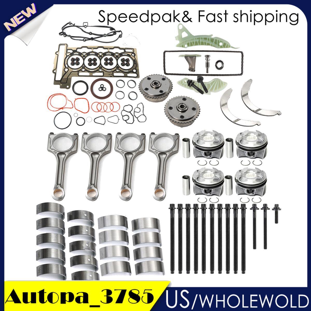 N13N18 Engine Pistons Gasket Bearings Kit Timing Kit For 1.6L for BMW for Mini Copper