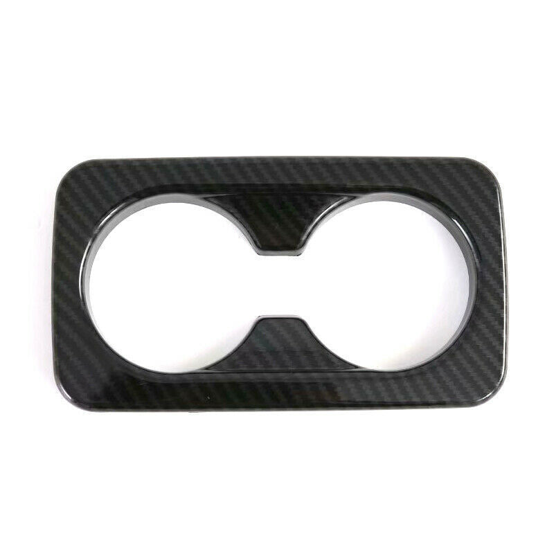 2020-2023 for Kia Seltos Carbon Fiber ABS Rear Water Cup Holder Frame Cover Trim