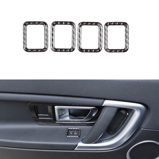 Carbon Fiber Interior Window Button Cover Fit for Range Rover Discovery 2015-19