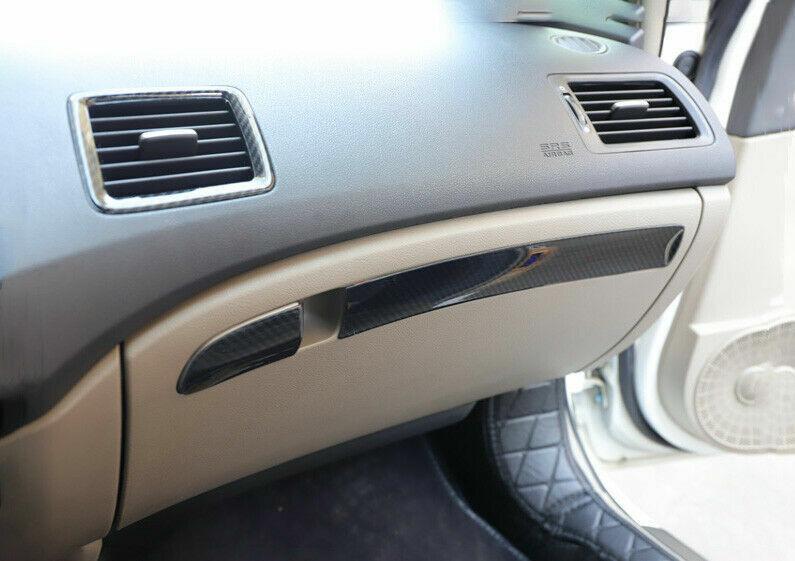 for Honda for Civic 8Th 2006-2011 Carbon Look Dashboard for Co -Pilot Strip Cover Trim