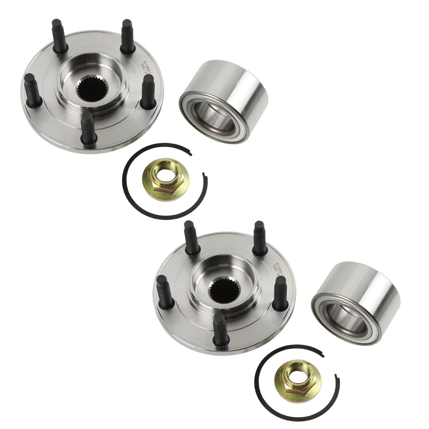 2Pcs Wheel Bearing and Hub Assembly For 01-11 for Ford Escape for Mazda Tribute 518515